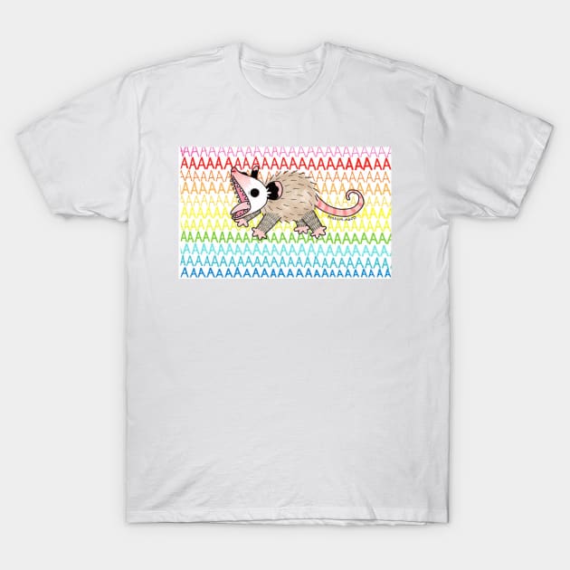 Rainbow scream T-Shirt by Possum Mood